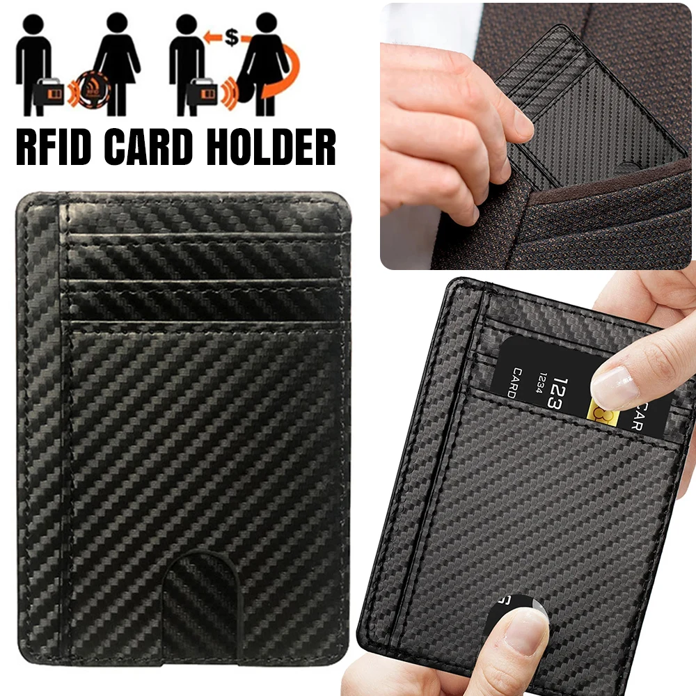 Premium Slim Leather Card Holder (RFID Protected)
